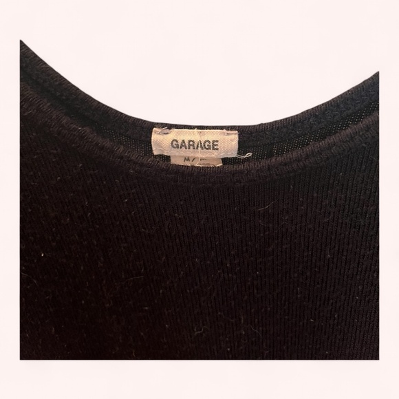 Garage Semi Sheer Stretchy Basic Long Sleeve Affordable Black Bodysuit  Size M - Picture 5 of 6